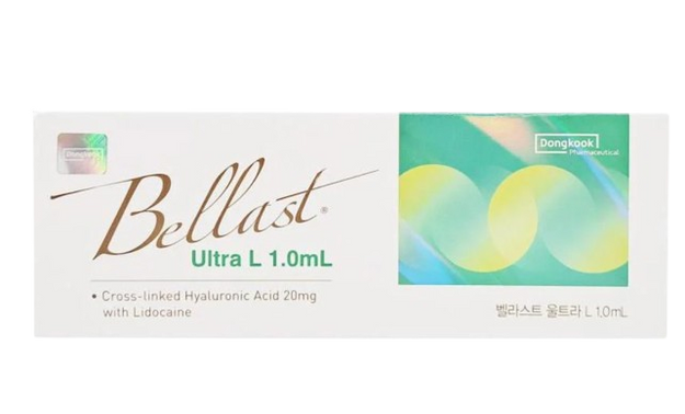 Bellast Ultra L hyaluronic acid filler with Lidocaine, ideal for deep volume and facial contouring.