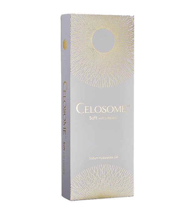 Celosome Soft hyaluronic acid filler for gentle hydration and fine line reduction.