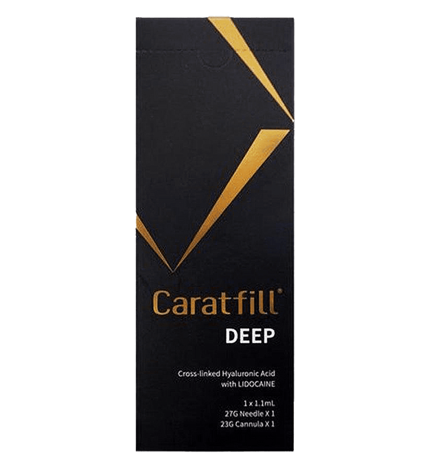 Caratfill Deep hyaluronic acid filler for deep volume and facial contouring.