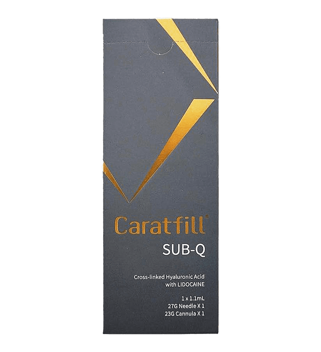 Caratfill Sub Q hyaluronic acid filler for deep facial volume and contouring.