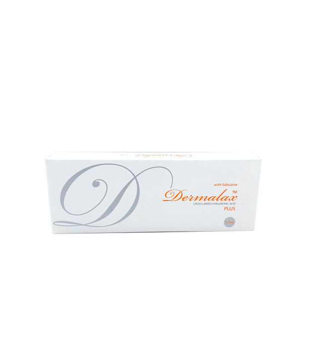 Dermalax Plus hyaluronic acid filler with Lidocaine for fine line reduction and subtle volume.