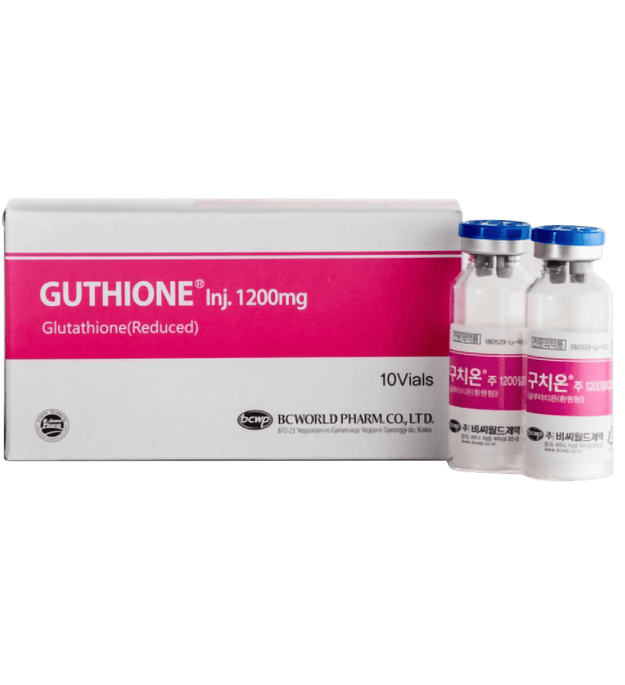 Guthione 1200mg Injection for skin brightening and antioxidant protection.