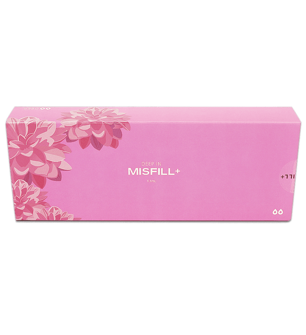 MISFILL DEEP medium-density hyaluronic acid filler for deep wrinkle reduction and facial contouring.