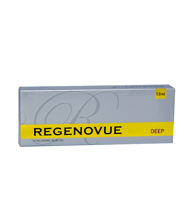 REGENOVUE DEEP hyaluronic acid filler for deep wrinkle reduction and facial contouring.
