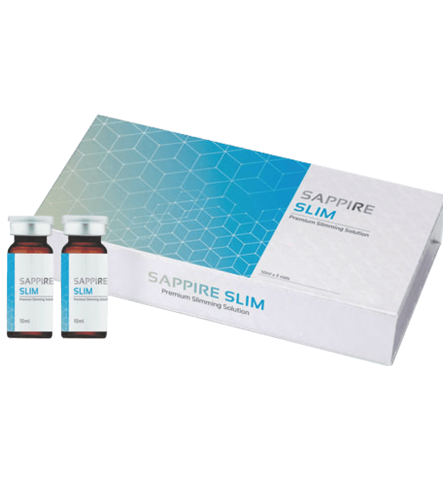 SAPPHIRE SLIM fat-dissolving injection for targeted body contouring.