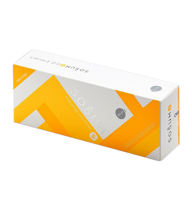 SOSUM S low-density hyaluronic acid filler for fine line reduction and subtle volume.