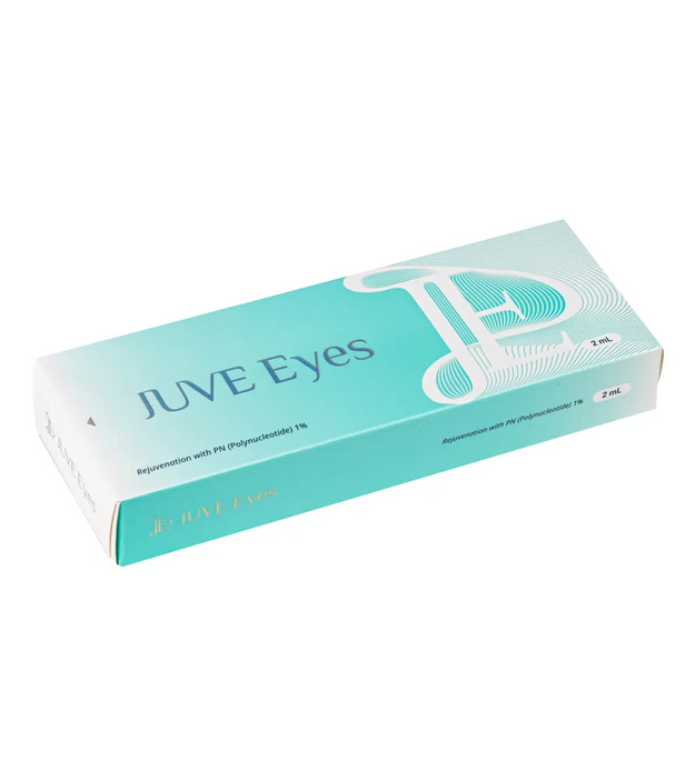 JUVE Eyes in sleek medical packaging, ideal for dark circles and eye puffiness reduction.