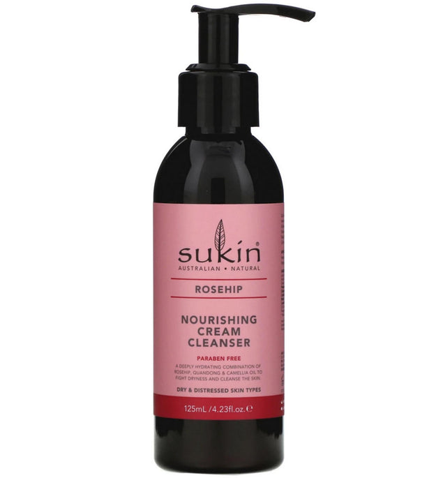 Sukin Creme de Limpeza Nutritivo Rosa Mosqueta Pele Seca e Danificada
