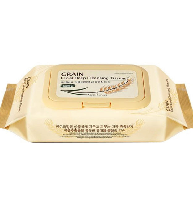 Глубоко очищающие салфетки для лица Medi Flower Grain