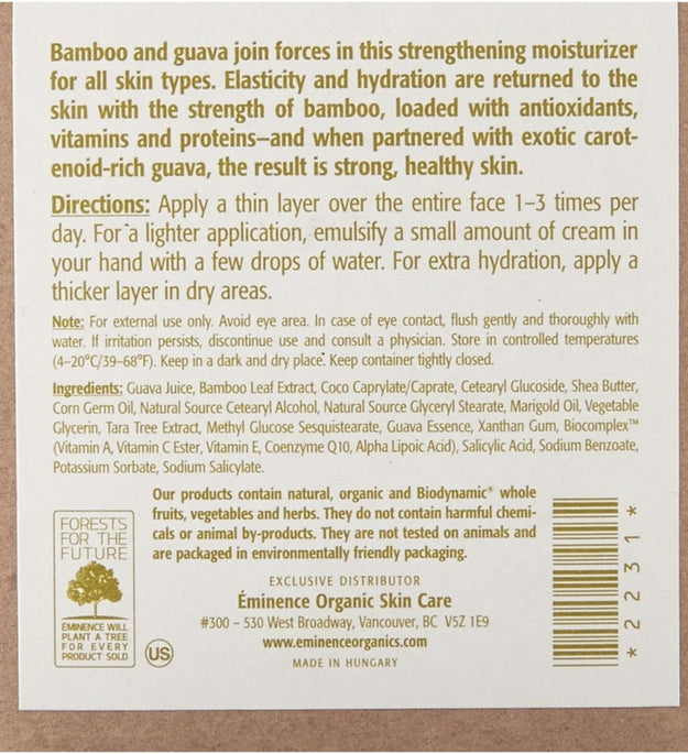 Eminence Crema Idratante Anti-Età al Guava e Bambù