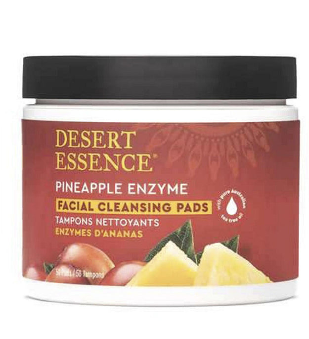 Desert Essence Salvietta Detergente Viso Enzima di Ananas