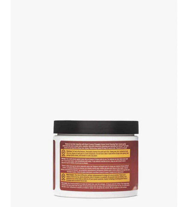 Desert Essence Salvietta Detergente Viso Enzima di Ananas