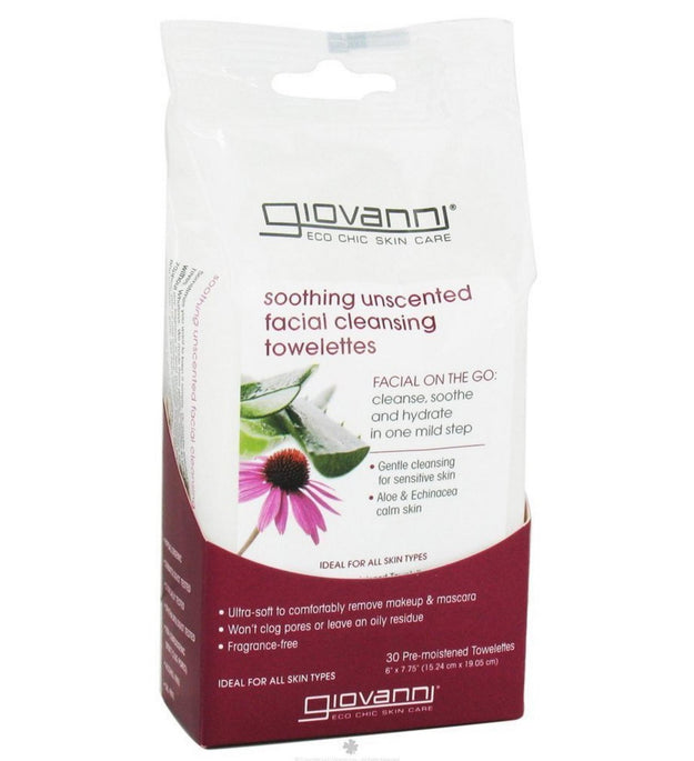 Giovanni Beruhigende Duftfreie Gesichtsreinigungstücher