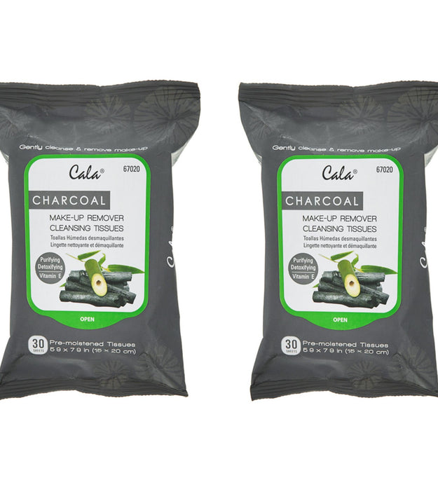 Lingettes nettoyantes au charbon de bois coloré