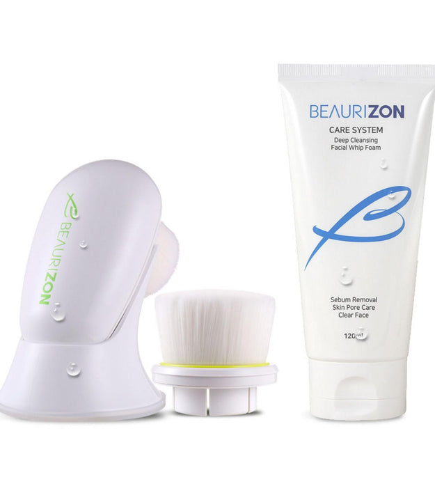 Beurizen Cepillo Poros + Recambio + Espuma Látigo Facial Limpieza Profunda 120ml