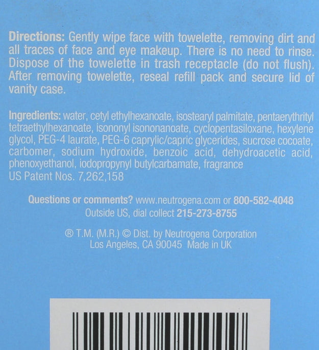 Neutrogena Makeup Remover Cleansing Towelette Ultra-Soft