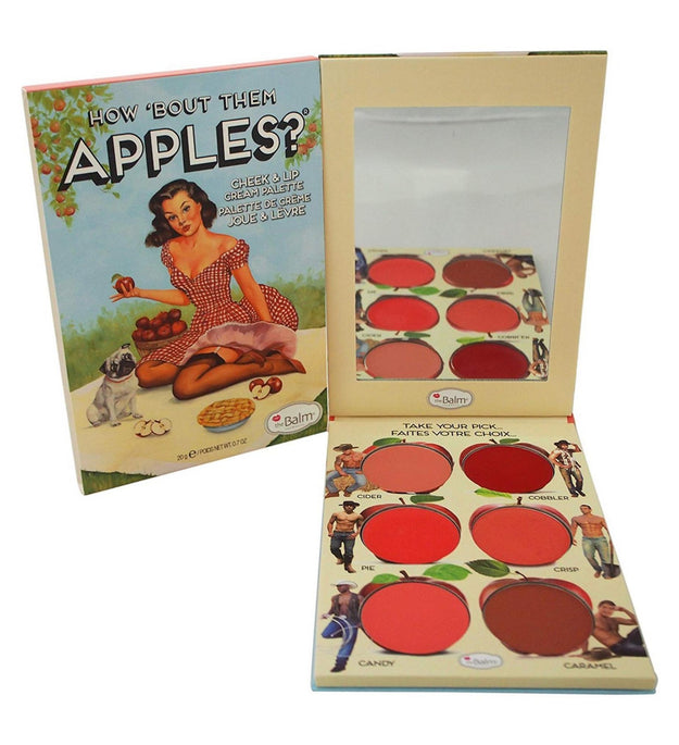 The Balm How About Them Paleta de crema para labios y mejillas de manzana 20 g