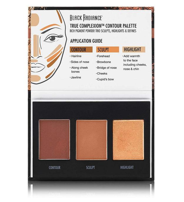 Paleta de contorno Black Radiance True Complexion, juego de 3, 11 g