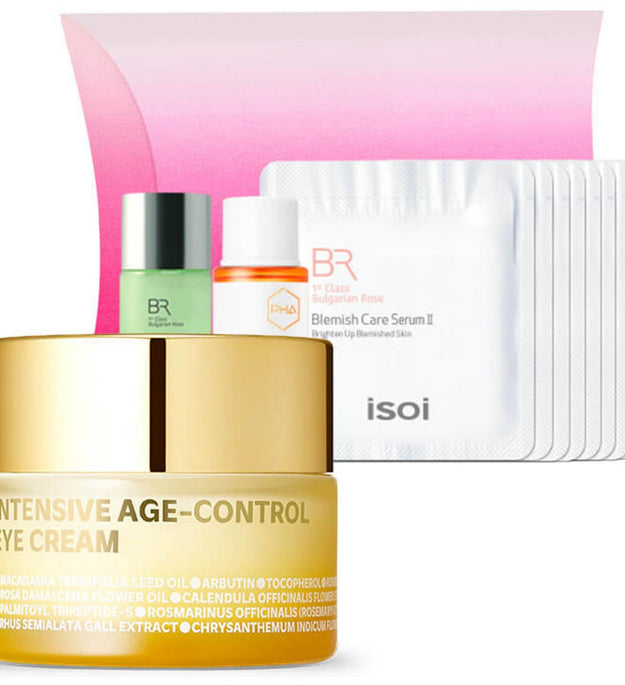 Isoi Crème Yeux Intensive Age Control à la Rose Bulgare 20 ml + 6 types de kit d'essai (livraison aléatoire)