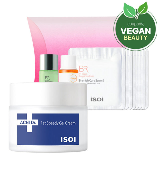 Isoi Acne Dr. First Speedy Gel Cream 50 ml + 6 kits d'essai (livraison aléatoire)
