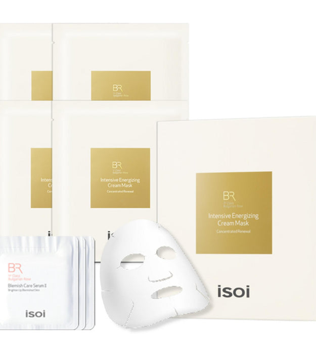 ISOI Bulgare Rose Intensive Energizing Cream Core Firming Mask 23 ml x 4p + 3 composants d'essai envoyés au hasard