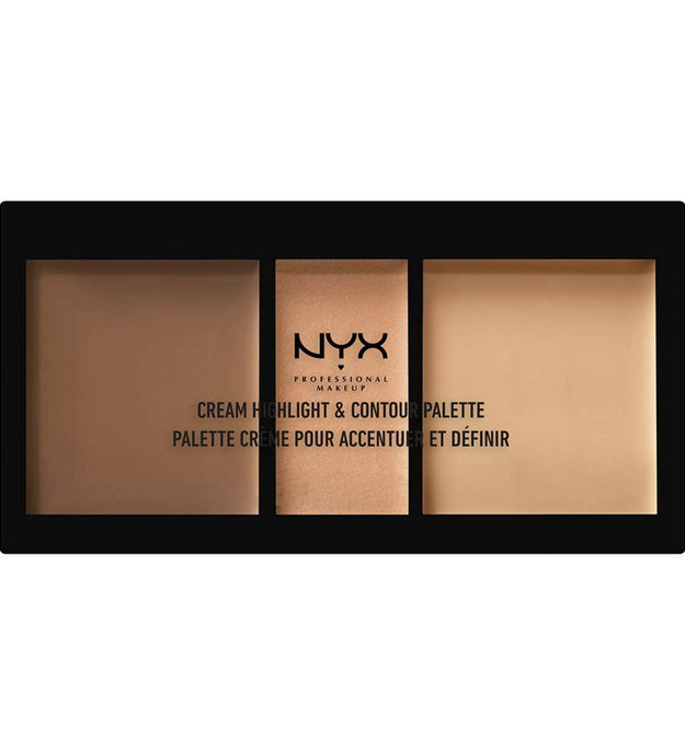 NYX Paleta de iluminador e contorno em creme 6,6 g