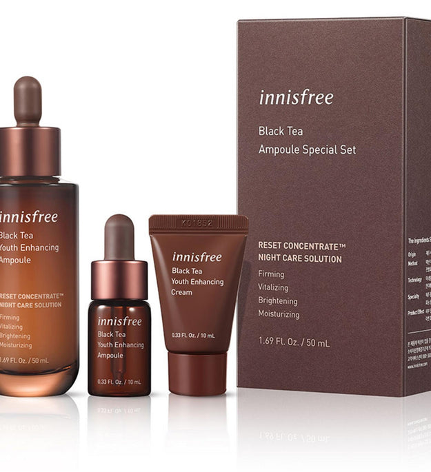 Innisfree Siyah Çay Gençleştirici Ampul Büyük Kapasiteli Set