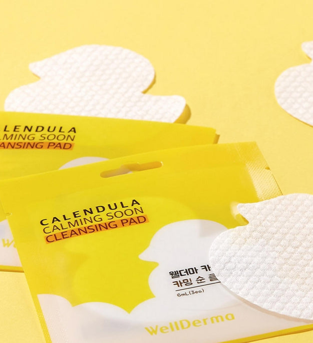 WellDerma Calendula Успокаивающая очищающая подушечка Pure, 6 мл