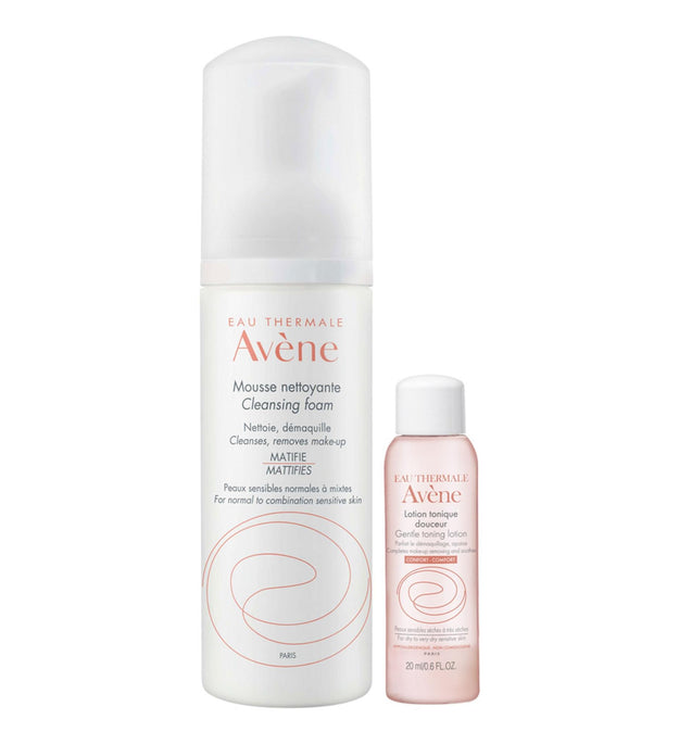 Avene Espuma de Limpeza Suave com Ácido Fraco 150ml + Loção Tónica Suave 20ml