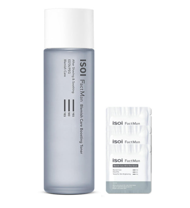Isoi Factman Lotion Tonique Revitalisante Anti-imperfections 150ml + Factman Sérum Tout-en-Un Échantillon 3p