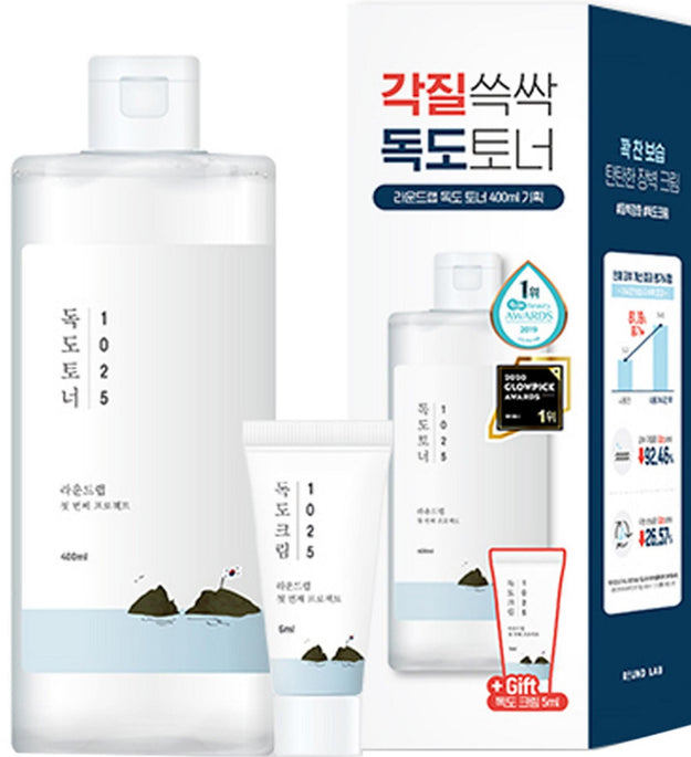 Round Lab Dokdo Toner 400 ml + Creme 5 ml Set