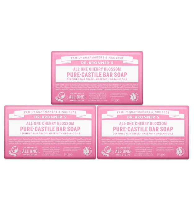 Saponetta di Castiglia pura ai fiori di ciliegio del Dr. Bronner