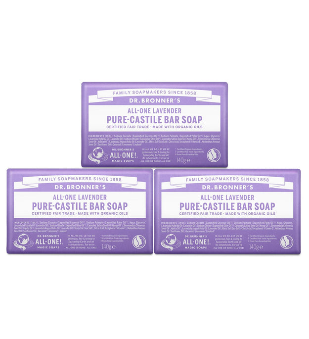 Saponetta di Castiglia pura alla lavanda del Dr. Bronner