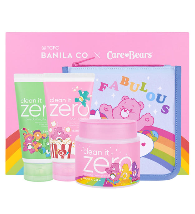Banila co Clean It Zero Balm 180ml + Foam 150ml x 2 types + Blue Pouch Bear Care Edition