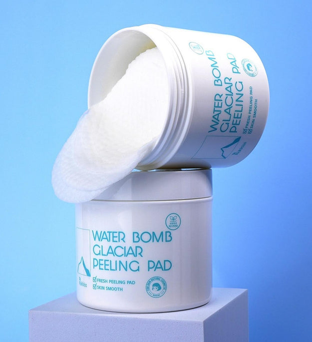 Rocky's Water Bomb Glacier Water Almohadillas exfoliantes ligeramente ácidas 70 hojas