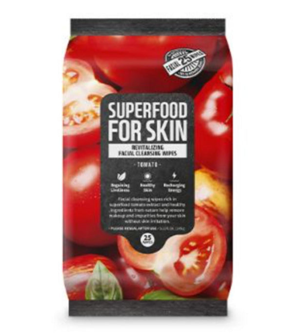 Farmskin Superfood Facial Cleansing Wipes Tomato