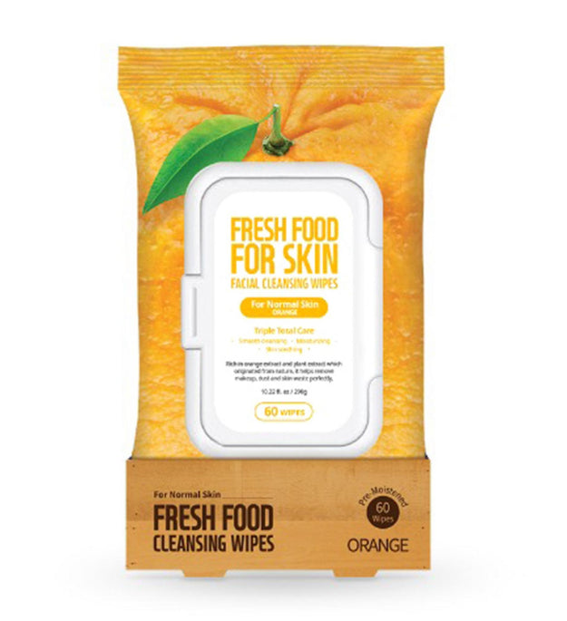 Farmskin Fresh Food For Skin Cleansing Wipes Orange
