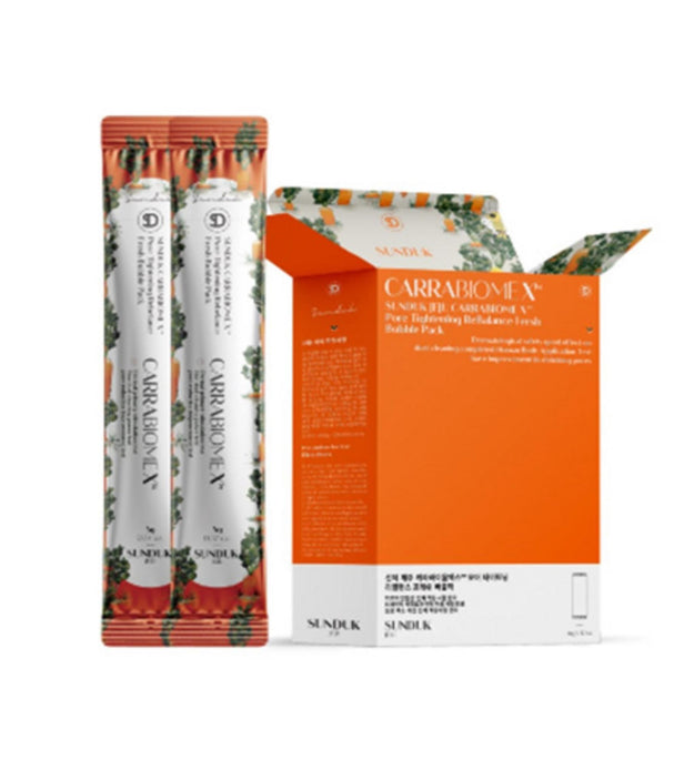 Seondeok Jeju Kerabiome X Maschera Bubble Pack alla Carota 4g