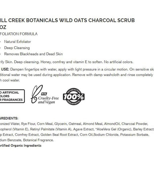 Mill Creek Botanicals Yabani Yulaf Kömürü Ovası