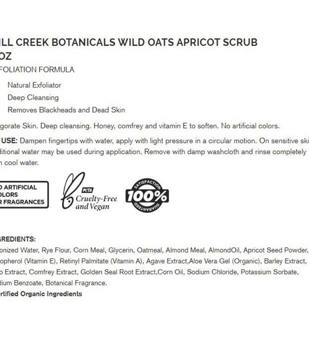 Mill Creek Botanicals Yabani Yulaf Kayısı Ovması