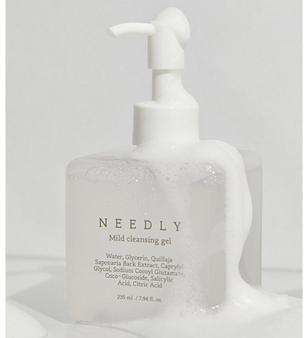 Gel de Limpeza Suave Needly 235ml + Bálsamo de Limpeza 10ml + Creme Gel de Água com Pantenol 1.5ml x 5p