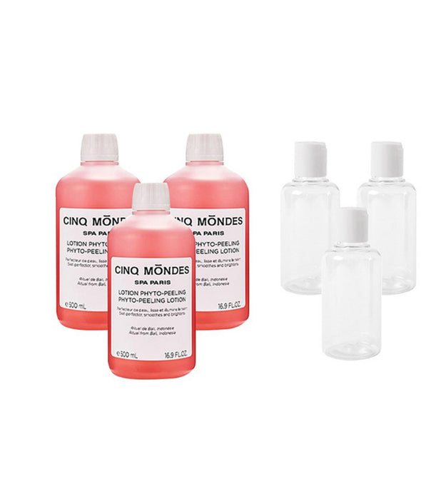 Shank Monde Phyto Peeling Toner 500 ml x 3 Stück + Druckverschlussbehälter 50 ml x 3 Stück