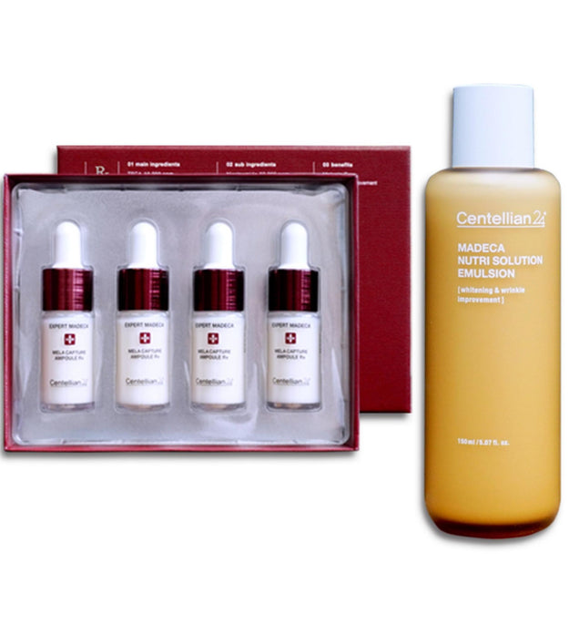 センテリアン24 エキスパート メデカ メラ キャプチャー アンプル Rx 4本 + メデカ ニュートリ ソリューション エマルジョン 150ml セット