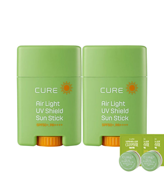 Kim Jung-moon Aloe Cure Air Light UV Shield Stick Solare 20g x 2p + Crema 2X 3.5g x 2p + Detergente 2ml x 3p