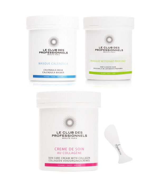 Creme Oligo Dummy Elastina Colagénio 250ml + Máscara de Limpeza Profunda 110ml + Máscara de Calêndula 110ml + Espátula Conjunto de Gestão da Elasticidade