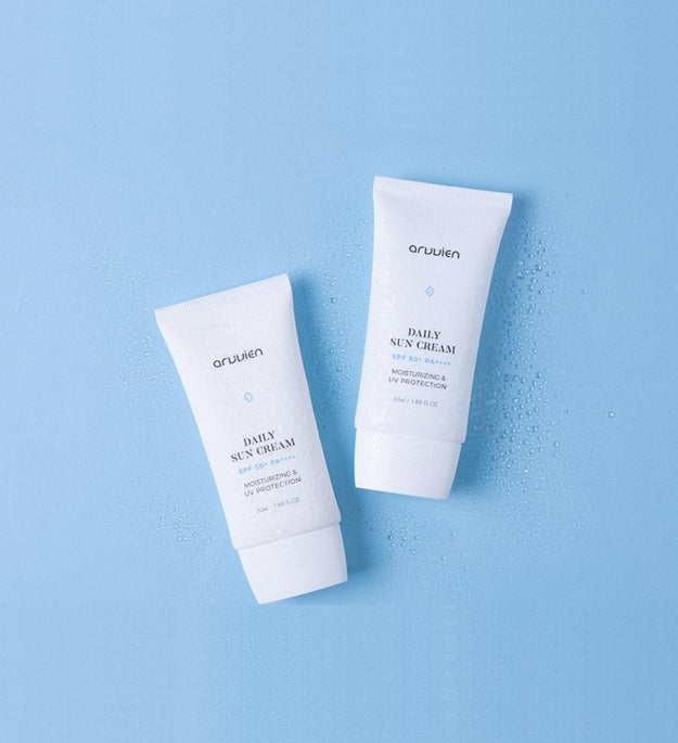 Arvien Vegan Moist Crème solaire quotidienne hypoallergénique bloquant la lumière bleue (SPF50+)
