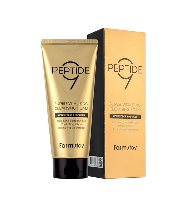 Farmstay Schiuma Detergente Super Vitalizzante Peptide 9