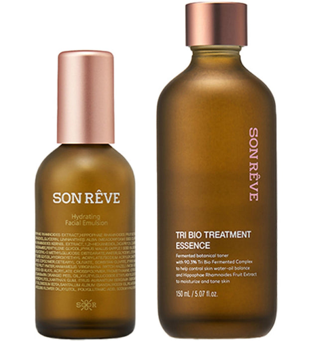Songlev Trattamento Bio Essenza 150ml + Emulsione Viso Idratante 100ml Set Base Idratazione