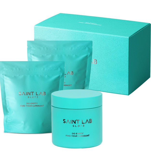 Saint Lab 073 Tonico Luminoso Menta per Pori Grande Capacità Pad 70p + Ricarica 70p x Set di 2