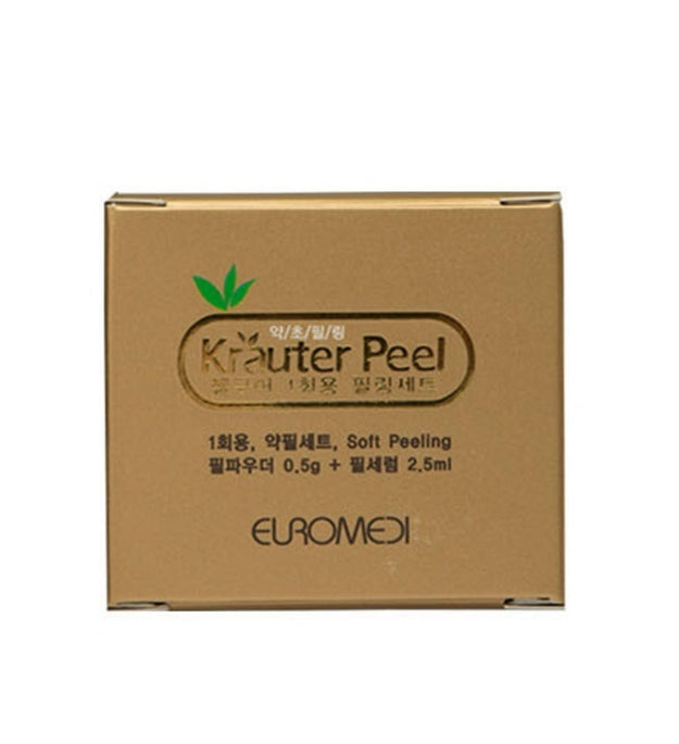 Euromedicine Cosmetic Gel Cure Herbal Peeling Peel Powder 0.5g + Peel Serum 2.5ml Set